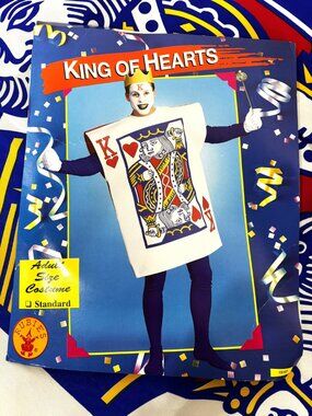 Rubie’s King of Hearts Playing Card Costume Unisex Tunic  One Size  NWT NOS VTG